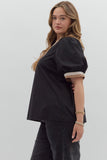 Parker Curvy Bubble Sleeve Top