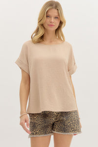 Mandy Cuffed Sleeve Top
