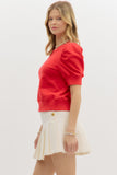 Alexis Puff Sleeve Pull Over Top