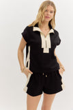 Alyssa Accent Zip Short Set