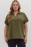Camiryn Collared Curvy Top