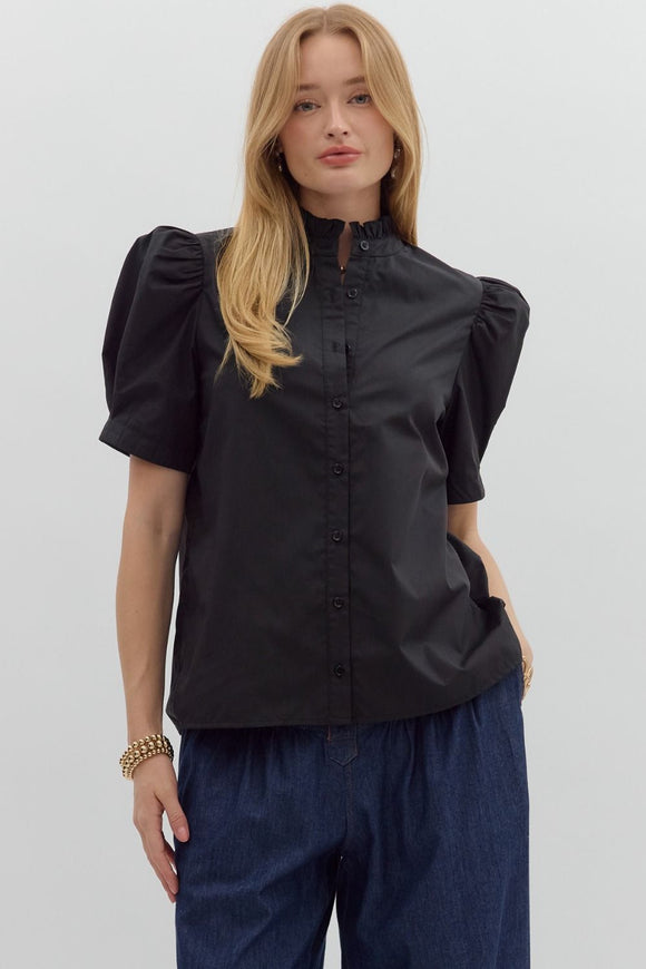 Curvy Lori Button Up Blouse
