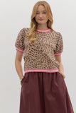Kenzie Leopard Ruffle Top