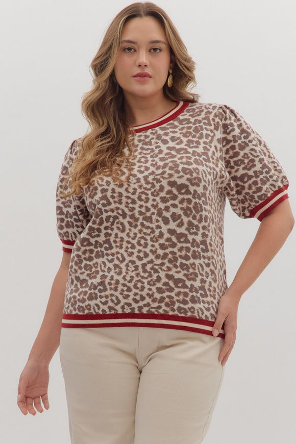 Kenzie Leopard Sweater Top