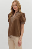 Maci Detailed Puff Top