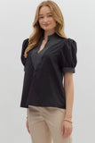 Maci Detailed Puff Top