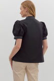 Maci Detailed Puff Top