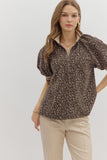 Addison Leopard 1/4 Zip Top