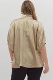 Vanessa Metallic Top-Curvy