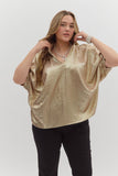 Vanessa Metallic Top-Curvy