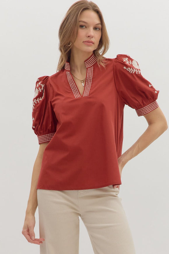 Emily Detailed Puff Sleeve