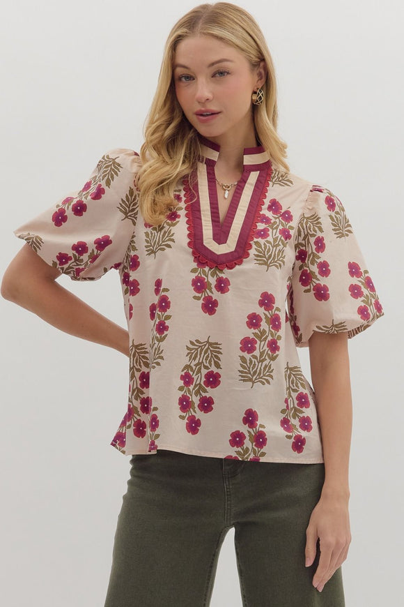 Riley Floral Print Top