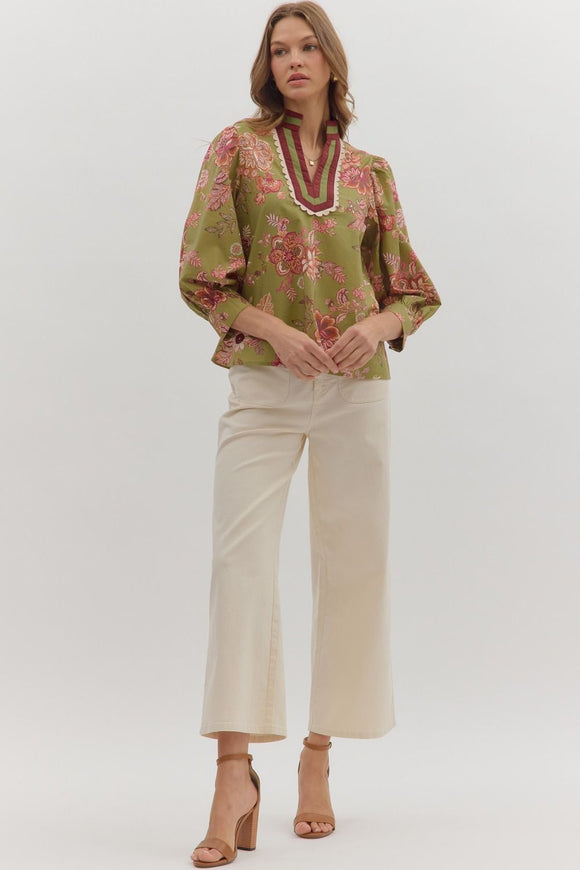 Amalia Floral Print Top