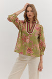 Amalia Floral Print Top