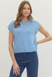 Carissa Cap Sleeve Knit Top