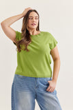 Kim Cap Sleeve Curvy Top