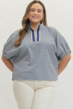 Madison Gingham Curvy Top