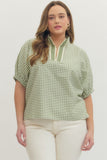 Madison Gingham Curvy Top