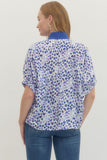 Tessa Leopard V-Neck Top