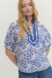 Tessa Leopard V-Neck Top