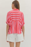 Anne Stripe V-Neck Top