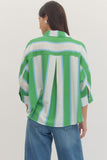Arrianna Sprided Collard Top-Green