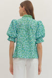 Maura Leopard Puff Sleeve Top