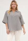 Tori Gingham Top -Curvy