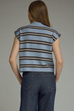 Shaylee Stripe Cap Sleeve Top