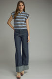 Shaylee Stripe Cap Sleeve Top