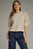 Averi Polka Dot Knit Sweater