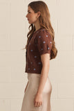 Bryn Polka Dot Sweater Knit Top