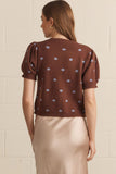 Bryn Polka Dot Sweater Knit Top