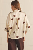 Emily Polka Dot 3/4 Sleeve Top