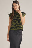 Landri Animal Print Knit Top