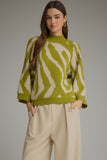 Amelia Abstract Print Sweater