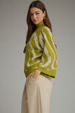 Amelia Abstract Print Sweater