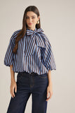 Nova Stripe Self-Tie top