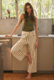 Carla Black Striped Pants