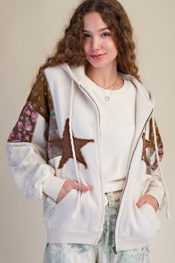 Chloe Star Patch Designed Hoodie