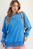 Reagan Mineral Washed Blue Pullover