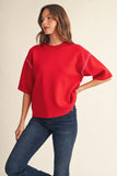 Kelsie Solid Drop Shoulder Top