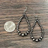 Handmade Graduated Polish Navajo Bead Earrings