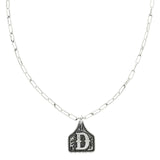 Western Initial Cattle Tag Necklace