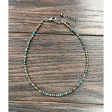 Handmade 15" 4mm Navajo Gemstone Necklace