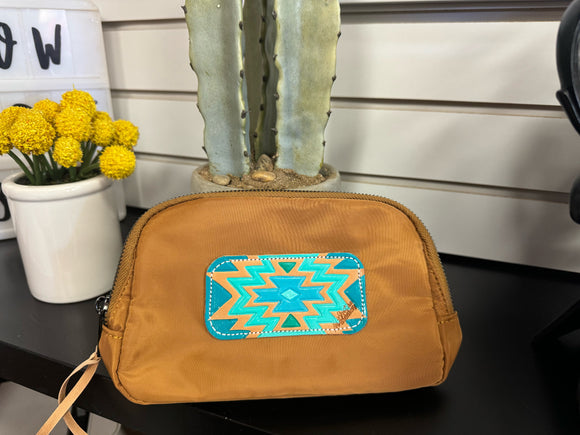 Kelsey Belt Bag- Rustic W Aztec Patch