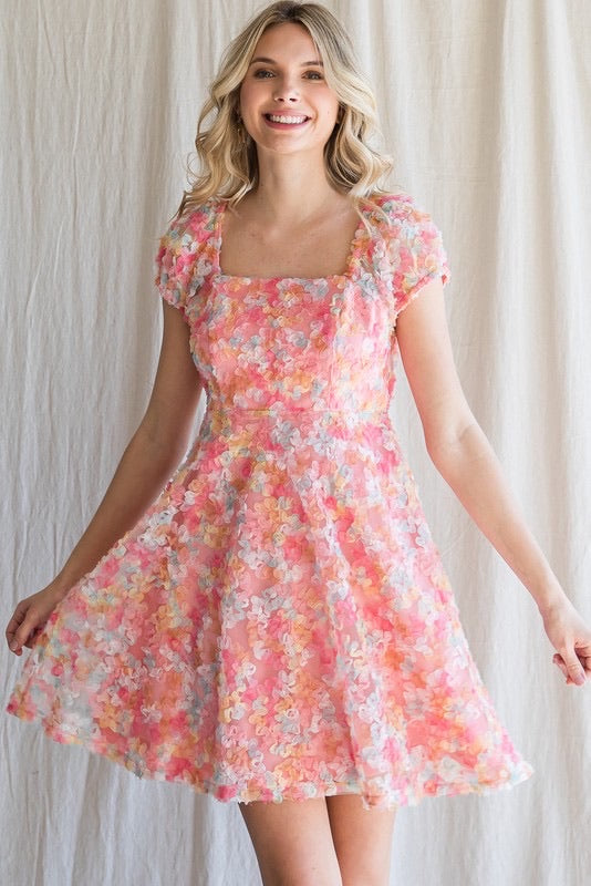 Taylor Texture-Flower Baby Doll Dress Missy's Boutique Taylor Texture-Flower Baby Doll Dress Missy's Boutique