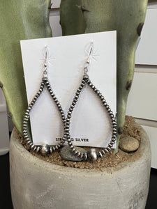 Navajo Pearl Bead Dangle Earrings