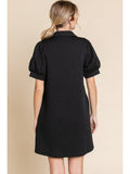 Bella Textured Dress-Black