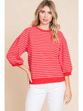 Ky Striped Ribbed Top
